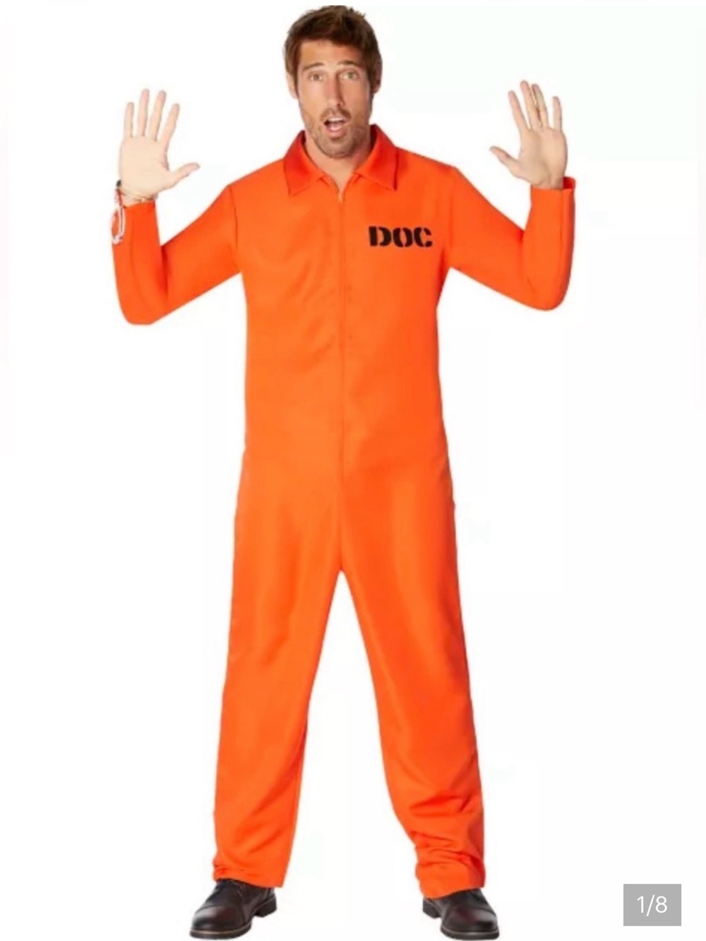 XL XXL Prisoner Dept of Corrections Halloween Costume Men’s size PLUS